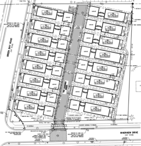 Aerial drawing of the 200 green project
